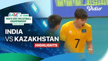 Perebutan Poisi 5 - 6:  India vs Kazakhstan - Highlights | 22nd Asian Men's U-20 Volleyball Championship