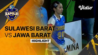 Highlights | Putri: Sulawesi Barat vs Jawa Barat | Piala Kapolri 2023