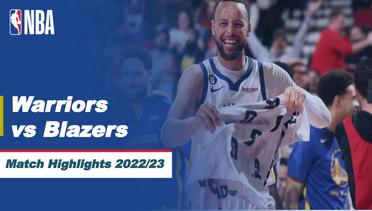 Match Highlights | Golden State Warriors vs Portland Trail Blazers | NBA Regular Season 2022/23
