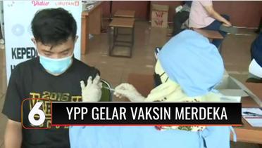 Polsek Ciputat Timur dan YPP Gelar Vaksinasi Merdeka Dua di Kampus ITB | Liputan 6