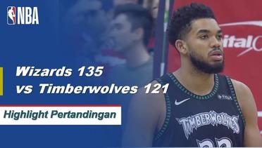 NBA I Cuplikan Pertandingan : Wizards 135 vs Timberwolves 121