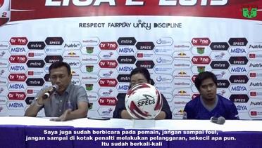 HOME GAME LIGA 2 2019: Post-Match Press Conference Persita Vs Perserang