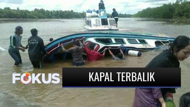 Kapal Cepat Terperangkap di Pusaran Air Sisa Banjir Hingga Terbalik | Fokus