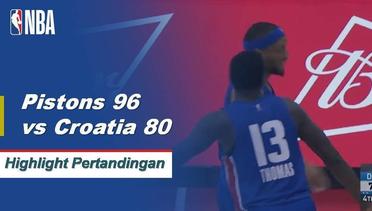 NBA | Cuplikan Pertandingan : Pistons 96 VS Croatia 80 | Summer League 2019