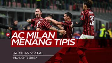 Highlights Serie A, AC Milan Menang Tipis Atas SPAL 1-0