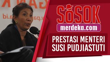 Menteri Susi Pudjiastuti punya prestasi menonjol di kabinet Jokowi