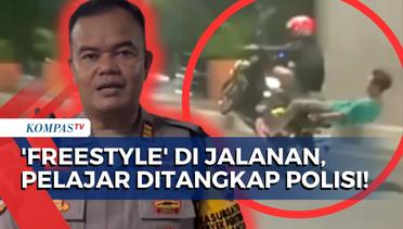 Atraksi 'Freestyle' di Atas Motor dan Bahayakan Pengendara, Pelajar Ditangkap Polisi!