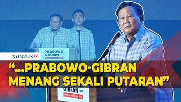 Momen Prabowo Ucap Syukur Unggul di Hasil Quick Count: Menang Sekali Putaran