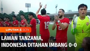 Lawan Tanzania, Indonesia Ditahan Imbang dengan Skor 0-0 | Liputan 6