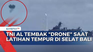 Momen KRI RE Martadinata Tembak Drone saat TNI AL Latihan Tempur di Selat Bali