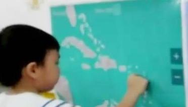 Kilas Indonesia: Balita Pembaca Peta Buta Raih Rekor MURI