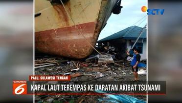 Dahsyatnya Tsunami di Sulteng, Kapal Besar Terhempas ke Daratan - Liputan6 Pagi