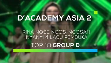 Rina Nose Ngos-ngosan Nyanyi 4 Lagu Pembuka (D'Academy Asia 2)
