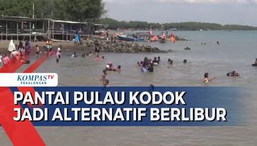Pantai Pulau Kodok di Kota Tegal Ramai Dipadati Wisatawan