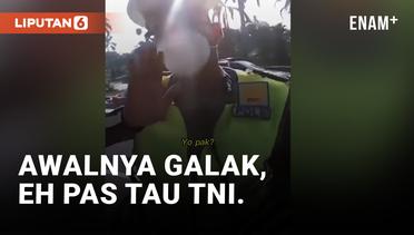 Cabut Kunci Motor TNI, Polisi Ini Langsung Panik