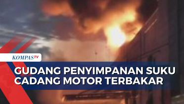 Gudang Penyimpanan Suku Cadang Motor di Sumatera Utara Ludes Terbakar