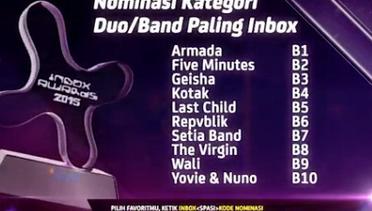 Nominasi Kategori Duo/Band Paling Inbox - Inbox Awards 2015
