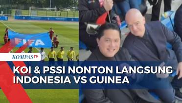 Momen PSSI, KOI dan Dubes Indonesia untuk Prancis Nonton Laga Playoff Indonesia Vs Guinea