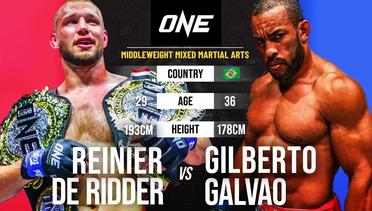 BRUTAL GROUNDED KNEES Reinier De Ridder vs. Gilberto Galvao | Full Fight