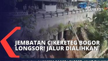 Jembatan Cikereteg Bogor Longsor! Jalur Kendaraan Berat Dialihkan