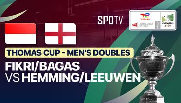 Men's Doubles: Muhammad Shohibul Fikri/Bagas Maulana (INA) vs Callum Hemming/Ethan Van Leeuwen (GBR) | Thomas Cup Group C
