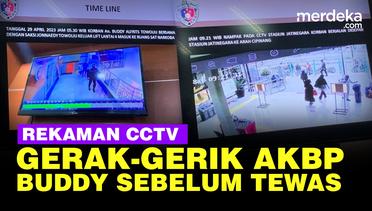Rekaman CCTV Gerak Gerik AKBP Buddy Jelang Tewas Ditabrak Kereta