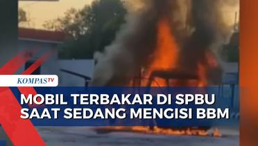 Sebuah Mobil Terbakar saat Mengisi BBM di SPBU Yogyakarta, Damkar Terjunkan 3 Unit Mobil Pemadam