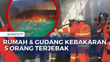 Rumah dan Gudang di Bekasi terbakar, 5 Anggota Keluarga Terjebak