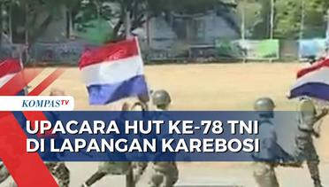 Upacara HUT ke-78 TNI di Lapangan Karebosi Makassar Dimeriahkan Atraksi-Simulasi Pengamanan Pemilu