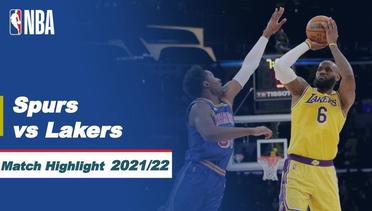 Match Highlight | San Antonio Spurs vs Los Angeles Lakers | NBA Regular Season 2021/22