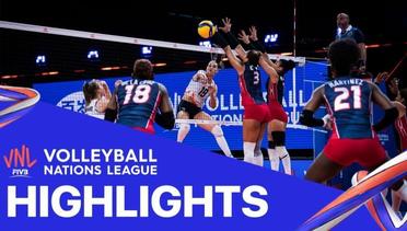 Match Highlight | VNL WOMEN'S - Netherlands 1 vs 3 Dominican Republic | Volleyball Nations League 2021