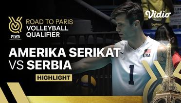 Amerika Serikat vs Serbia - Highlights | Men's FIVB Road to Paris Volleyball Qualifier