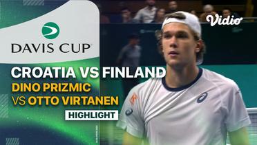 Highlights | Croatia (Dino Prizmic) vs Finland (Otto Virtanen) | Davis Cup 2023