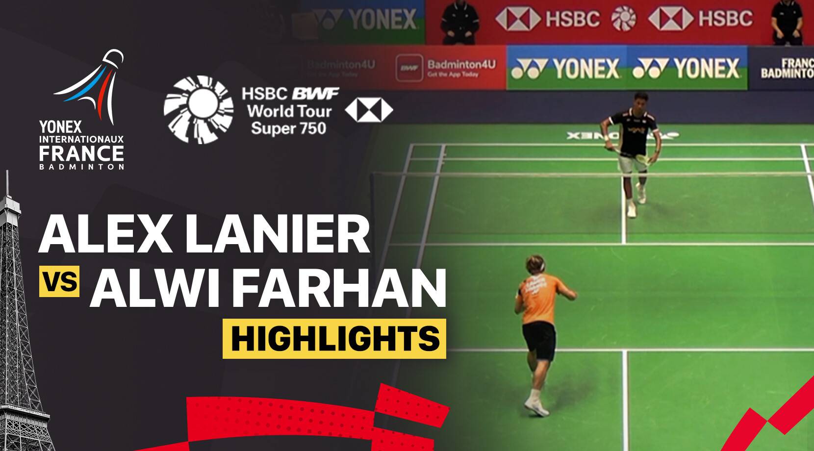 Alex Lanier (FRA) vs Alwi Farhan (INA) - Men's Singles Round of 32 | YONEX French Open 2025