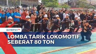 Hari Ulang Tahun ke-78, PT KAI Daop 6 Yogyakarta Gelar Lomba Tarik Lokomotif Kereta Api