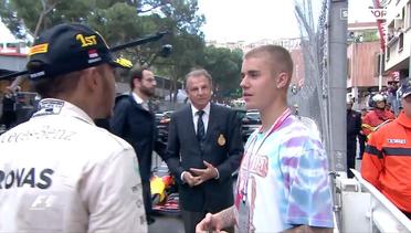 Menang di Monako, Lewis Hamilton Minum Bir Bareng Justin Bieber
