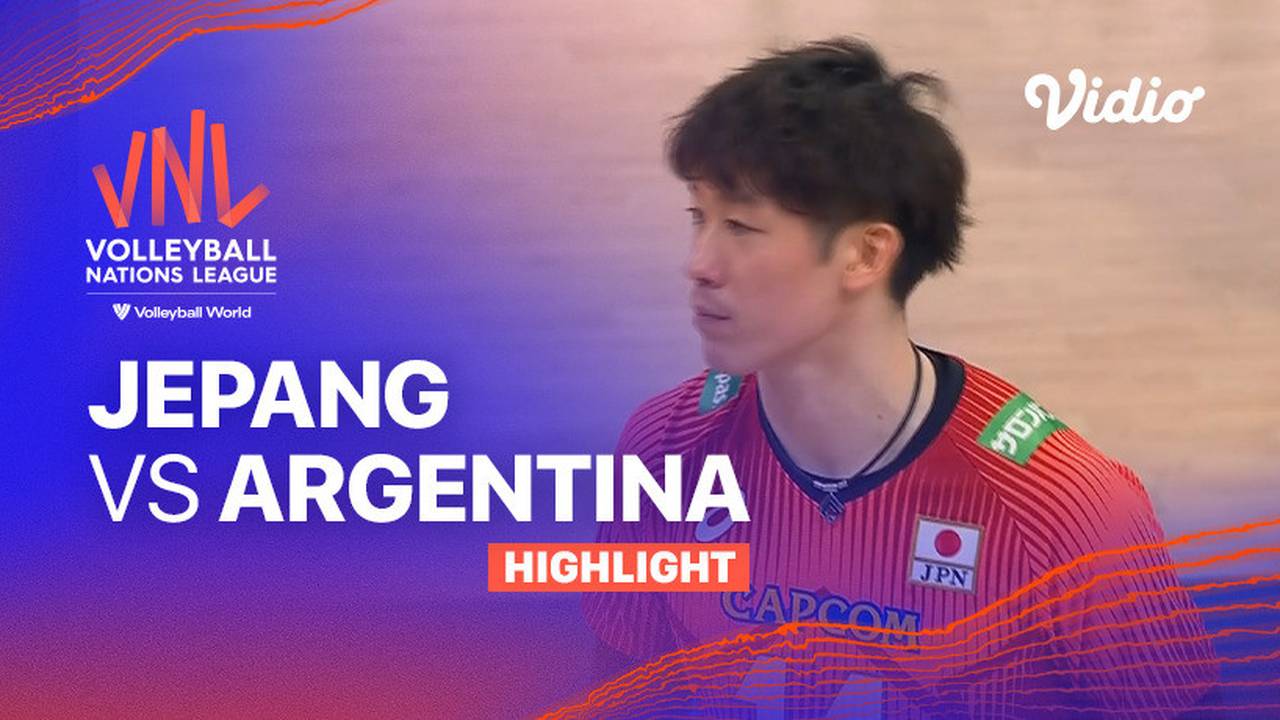 Match Highlights Jepang vs Argentina Men's Volleyball Nations