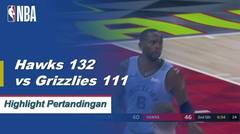 NBA I Cuplikan Pertandingan :  Hawks 132	vs Grizzlies 111