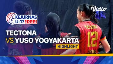 Highlights | Putri: Tectona vs Yuso Yogyakarta | Kejurnas Bola Voli Antarklub U-17 2022