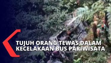 Bus Pariwisata Asal Semarang Terjun Masuk Jurang di Magetan, 7 Orang Tewas di Lokasi