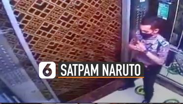 Aksi Kocak Satpam di Dalam Lift, Tirukan Jurus Naruto