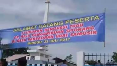 Ibadah Pesta Syukuran Tugu Sitohang Setelah Direnovasi di Urat Kabupaten Samosir