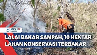 Lalai Bakar Sampah, 10 Hektar Lahan Konservasi di Kulon Progo Terbakar