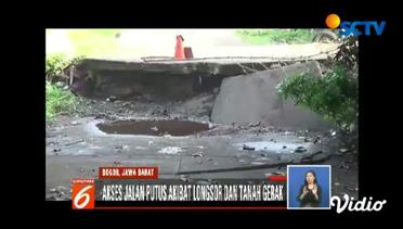 Akses Jalan Warga di Bogor Putus Akibat Pergeseran Tanah - Liputan 6 Siang