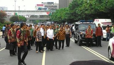 News Flash: Jokowi Datangi Lokasi Teror Sarinah, Pengamanan Diperketat
