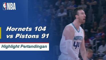 NBA | Cuplikan Hasil Pertandingan : Hornets 104 Vs Pistons 91