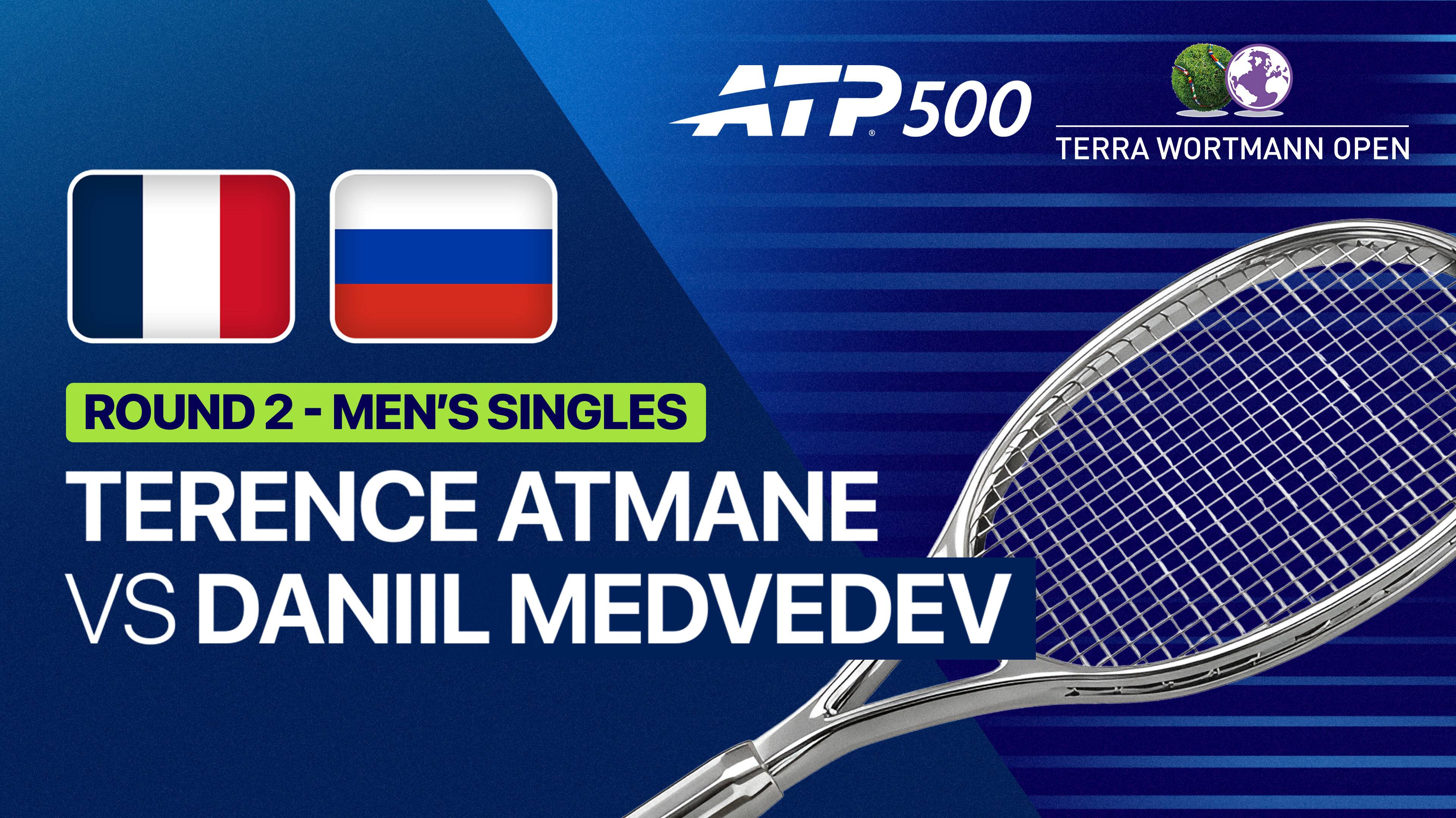 Terence Atmane vs Daniil Medvedev - Round 2 | ATP 500: Terra Wortmann Open 2026