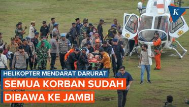 Seluruh Korban Helikopter Mendarat Darurat Sudah Dibawa ke Kota Jambi