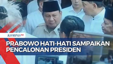 Prabowo Hati-Hati Sampaikan Pencalonan Presiden di Hadapan Ribuan Santri