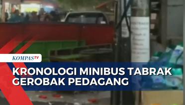 Minibus Tabrak Gerobak Pedagang Hingga 5 Orang Terluka, Pengendara Dikeroyok Warga